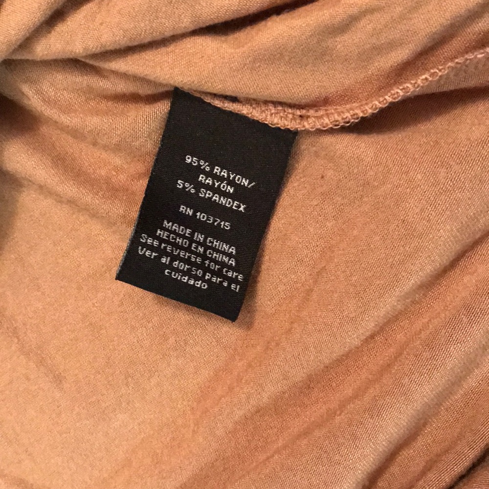 Zac & Rachel long sleeve tan fringe top size M - Picture 6 of 6